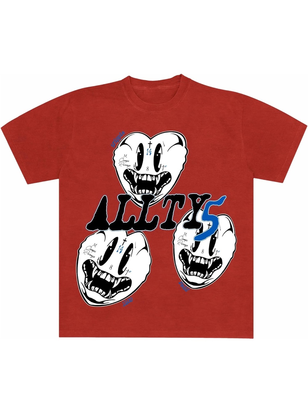 Unisex Adult Allty5 Three Heart Tee